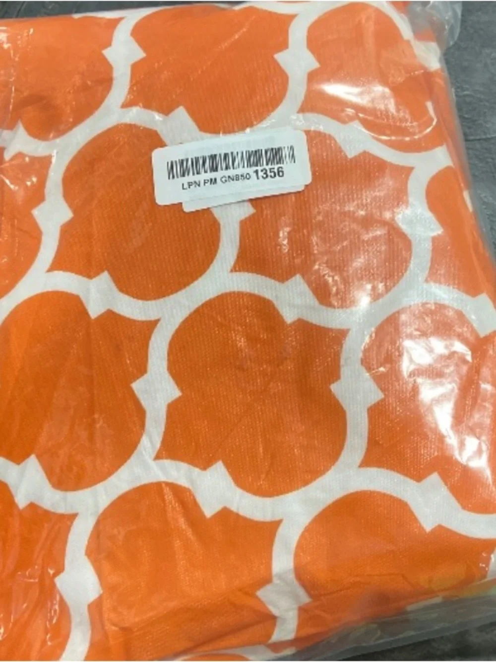 OUTDOOR Picnic VINYL Tablecloth WATERPROOF 45-56” ROUND - ORANGE